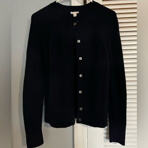 Gap Navy Cashmere Button-Up Cardigan S